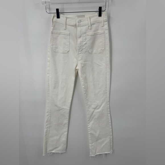 MOTHER Fairest Of Them All The Hustler Patch Pocket Ankle Fray Size 26 B2802 - Picture 6 of 10